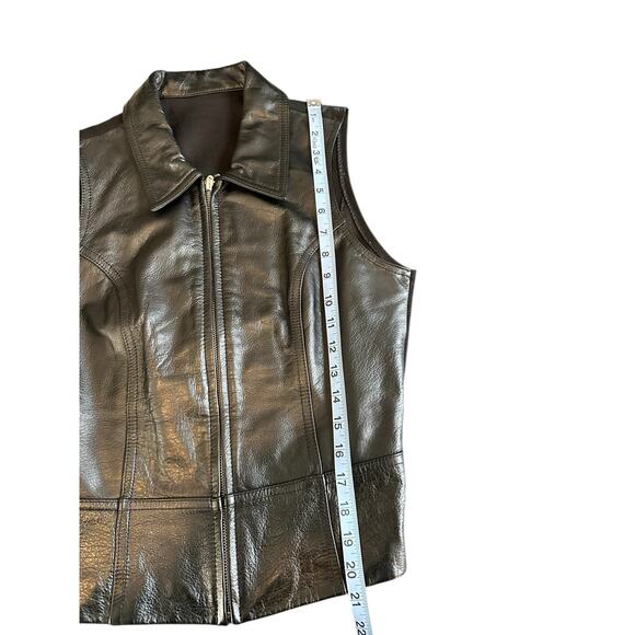 Wilsons Leather Vest Women's Motorcycle Biker Black Emo Grunge Goth Medium - Picture 10 of 10